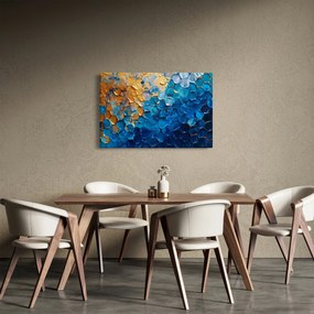 Kép - Kék-arany festmény (90x60 cm)