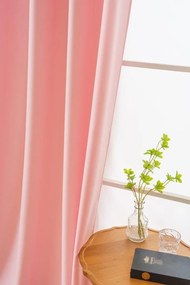 Függöny OXFORD LIGHT 140x250 cm, rózsaszín Felfüggesztés: Hullámos sínszalag