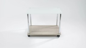 Sonoma tölgy asztal tejfehér lappal