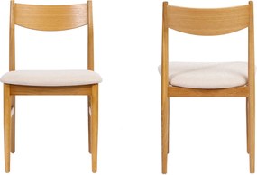 MAZZONI EXPORT CAMELIA Világos Bézs/Natúr Tölgy váz - KÁRPITOZOTT FA SZÉK NAPPALIBA ÉTKEZŐBE KONYHÁBA MODERN CLASSIC