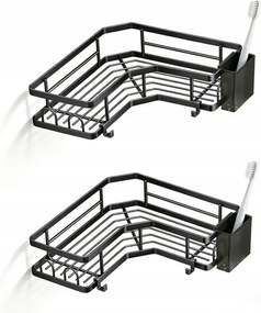 2 Db Akasztós Polc Öntapadós Loft Fali Fürdőszoba Zuhany