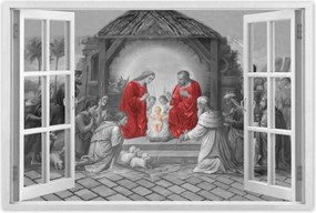 Poszterek 90x60 Szent család piros