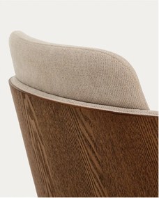 Barna kárpitozott irodai szék Madai – Kave Home