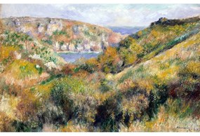 Hills around Bay of Moulin Huet, Guernsey, 60 x 40 cm - Auguste Renoir másolat