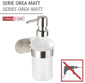 Matt ezüstszínű öntapadós üveg szappanadagoló 200 ml Orea – Wenko