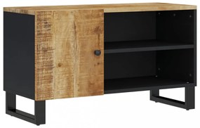tömör mangó- és szerelt fa TV-szekrény 80 x 33 x 46 cm