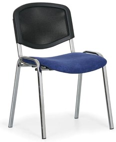 Viva Mesh konferencia szék - króm lábak, kék / fekete