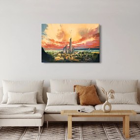 Kép - Festett város (90x60 cm)