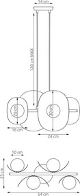 Emibig modern függeszték elementi fehér szürke emi1494/4