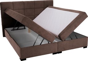 Boxspring ágy, 200x200, barna, APRIL