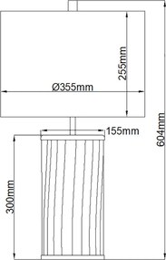 Quintiesse RENO QN-RENO-GREEN-PN Asztali lámpa 1x60W/E27