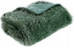 Tiffany kedves szőrme takaró 150x200 kockás zöld