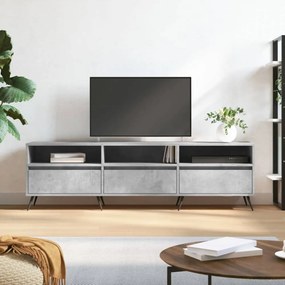 Betonszürke szerelt fa TV-szekrény 150x30x44,5 cm