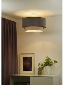 Duolla -  Felületre szerelhető csillár BOHO ECO RECYCLING 1xE27/15W/230V átm. 45 cm barna/krémes