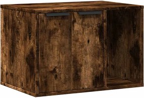 vidaXL füstös tölgy színű szerelt fa macskaalomdoboz 60 x 40 x 40 cm
