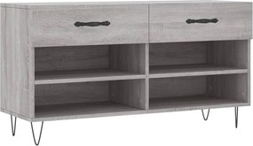 vidaXL szürke sonoma színű szerelt fa cipőpolc 102 x 35 x 55 cm
