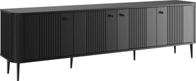 Vesper 4D TV-szekrény 187 cm - fekete / fekete lábak