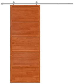 viaszbarna tömör fenyőfa istálló stílusú ajtó 80x208 cm
