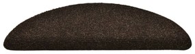 15 db öntapadós lépcsőszőnyeg 56 x 17 x 3 cm barna félkör alakú