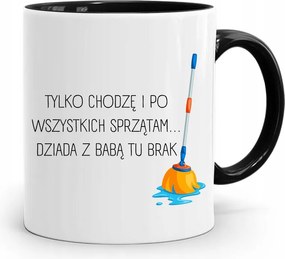 Fekete Bögre Anyukáknak Mindenki Után Takarításhoz, fényképes nyomattal