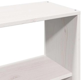 fehér tömör fa könyvespolcos ágy matrac nélkül 140 x 190 cm