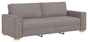 vidaXL 3 Személyes Kanapé Taupe 180 cm-es Szövet