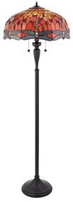 Endon 64070 - Tiffany DRAGONFLY állólámpa 2xE27/60W/230V, átmérő: 50 cm
