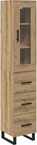 vidaXL Magasfiú fiókkal Artisan tölgy 34,5 x 34 x 180 cm Faanyag