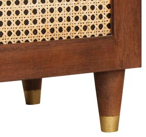 Széf Barna 60 x 33.5 x 75 cm Kanna és tömör mango fa