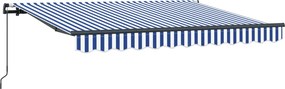 vidaXL Behúzható napellenző Kék 250 x 200 cm szövet