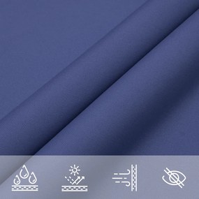 kék háromszögű oxford-szövet napvitorla 2,5 x 2,5 x 3,5 m
