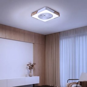 Brilagi-LED Dimmelhető ventilátoros lámpa LED/30W/230V 3000-6500K fehér/tölgy + távirányító
