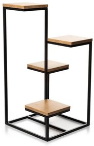 KASKADA virágtartó állvány 79x40 cm fekete/barna