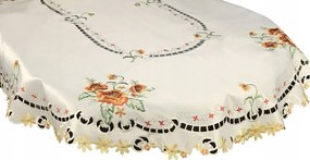 Abrosz Asztalra 110x160 Krémszínű Dekoratív Virágok