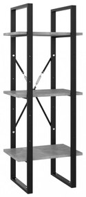 5 szintes betonszürke szerelt fa könyvszekrény 40 x 30 x 175 cm