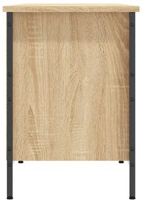 sonoma tölgy színű szerelt fa cipőszekrény 131 x 35 x 50 cm