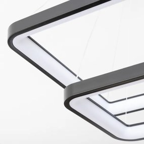 Brilagi - Fényerőszabályozható kábeles függeszték FALCON SLIM LED/78W/230V 50x50 cm fekete + távirányító