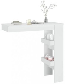 fehér fatermék fali bárasztal 102 x 45 x 103,5 cm