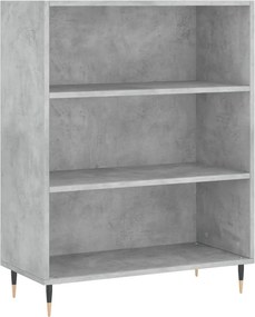 vidaXL betonszürke szerelt fa könyvespolc 69,5 x 32,5 x 90 cm