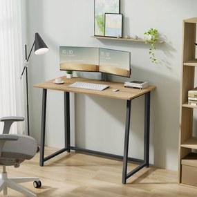 Dolgozószobai szett – összecsukható íróasztal ZARIMO 80×40 cm sonoma tölgy + irodai szék AVOLA VELVET rózsaszín