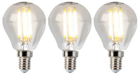 3 db E14-es szabályozható LED gömbizzó készlet P45 5W 470lm 2700K