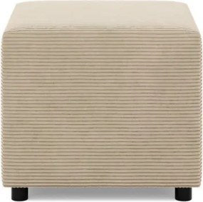 Zeus puff, kordbársony, 50x50, bézs