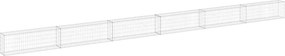 vidaXL horganyzott acél gabion fal fedéllel 900 x 30 x 50 cm