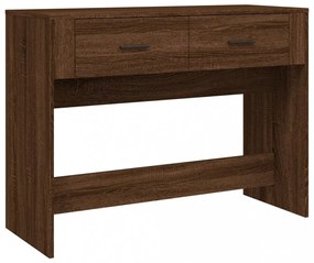 barna tölgyszínű szerelt fa tálalóasztal 100 x 39 x 75 cm