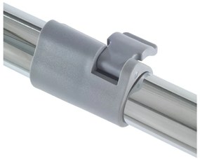 Szürke fém teleszkópos-gurulós ruhatartó állvány Twin – Wenko