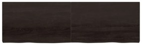 sötétbarna kezelt tömör tölgyfa asztallap 200x60x(2-6) cm