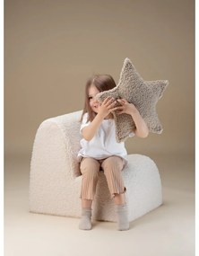 Krémszínű buklé gyerek fotel Cloud – Wigiwama