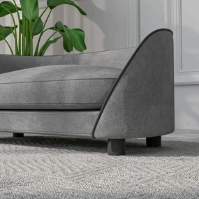 PawHut Kutyabútor, Macskabútor, Puha Párna, Levehető és Mosógépben Mosható Borítás, Holland Plüss Kárpit, Kis és Közepes Méretű Kutyák Számára, Szürke