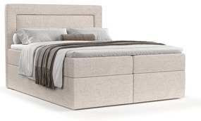 Bézs ágyneműtartós boxspring ágy 160x200 cm Imagine – Maison de Rêve