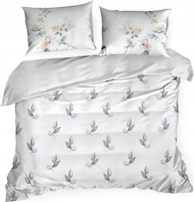 Makoszatin ágyneműhuzat Amelia 220x200 Eurofirany fehér narancssárga virágok